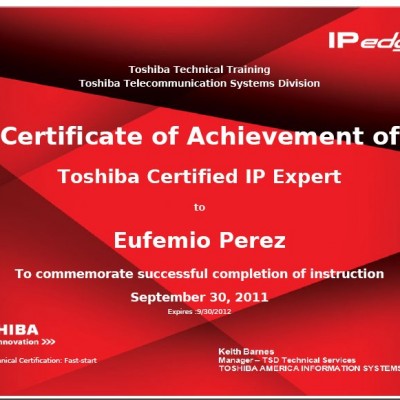 Toshiba Certified IP Expert