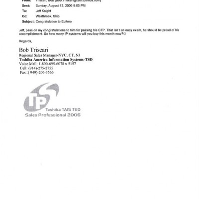 Email From Bob T